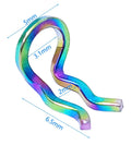 Built Tough Titanium Alloy Bicycle Caliper Screws And Disc Brake Pad Bolts With Clips M4X26mm heavy-duty clip, rainbow finish, dimensions 6.5x5mm.