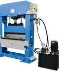 Electric 150 Ton Hydraulic Press Brake Bender Machine with 38 Inch Bend Length, industrial metal forming equipment.