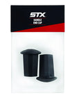 Two pack one inch lacrosse shaft end caps black durable plastic replacement with secure grip and easy removal for game ready performance