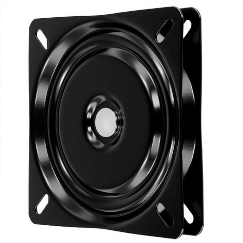 4 Pack 7 Inch Bar Stool Swivel Base Replacement Heavy Duty Steel Mount Plate in black for smooth rotations.