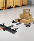 Heavy Duty Fully Adjustable Mobile Base Kit With Universal Steel Caster Wheels For Moving Shop Tools Machinery Rack Gear Server Setup Up To 600 Lb built tough to roll out with boxes on top