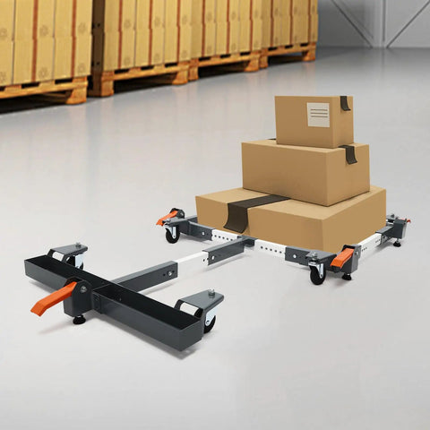 Heavy Duty Fully Adjustable Mobile Base Kit With Universal Steel Caster Wheels For Moving Shop Tools Machinery Rack Gear Server Setup Up To 600 Lb built tough to roll out with boxes on top