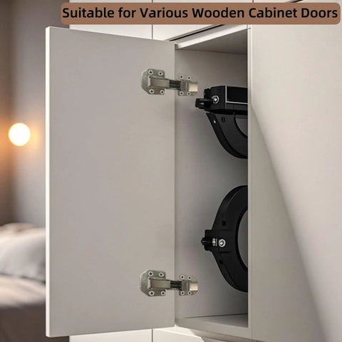 Installed 4-7/16 Inch Soft Close Cabinet Hinges 4 Pack with 90 Degree Surface Mount Hidden Spring Design on kitchen cupboard door