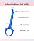 Pack Of 2 Aligner Removal Tools For Clear Aligners And Retainers Easy Grip Invisalign Remover Tool And Retainer Hook For Trays Night Guards Reusable Accessories Purple 78mm blue hook design