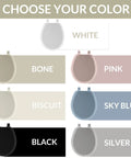 Color options for Heavy Duty Round Black Wood Toilet Seat With Quick Release Hinges, including black, white, and more.