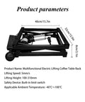 Top Shelf Electric Scissor Lift Table With Foldable Design And Wireless Remote Control No Sweat Height Adjustment showing dimensions 40cm x 32cm x 8cm.