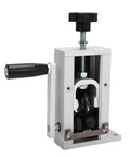 Hand Crank Wire Stripping Machine For 21mm Diameter Cables with metal frame and manual lever, ideal for quick insulation stripping.
