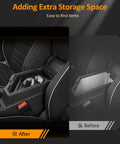 Jetta Center Console Organizer Tray For Volkswagen VW 2020 2021 2022 2023 2024 2025 2026 Custom Fit Armrest Storage Box Insert view
