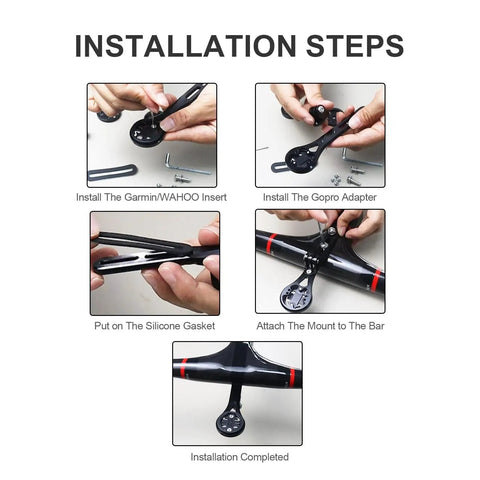 Aero Integrated Out Front Handlebar Mount System for Bikes installation steps on Canyon CEP and Wilier Filante bars.