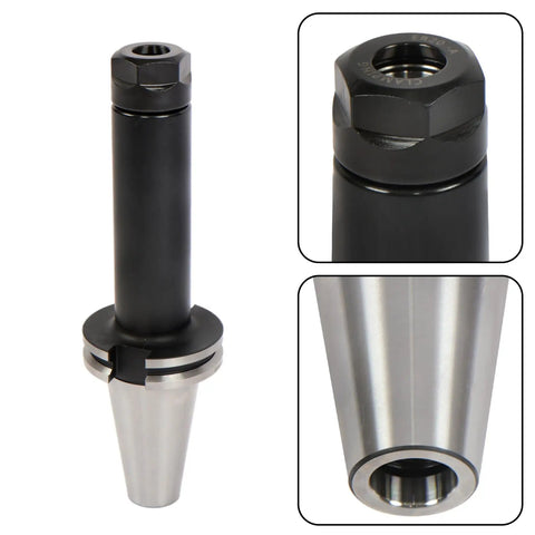 Super Cool Timunr CAT40-ER20 Tool Holder Set With 6 Inch Collet Chucks showcases a robust alloy holder for CNC precision cutting.