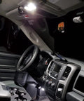 12 Piece Interior LED Light Kit For Dodge Ram 1500 2500 3500 From 2009 To 2018 Super Bright Map Dome Vanity Bulbs installed in cabin