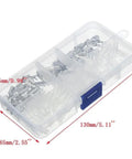 Must Have 120pcs Female Spade Terminals Kit With 2.8mm 4.8mm And 6.3mm Sizes Plus Clear Insulation Sheaths For Easy Wire Butt Splices And Connectors That Make Your Electrical Jobs Super Simple And Totally Rad. transparent terminal storage box 130x65x25mm