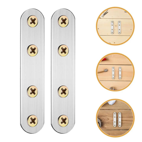 Flat Mending Plates 18 Pack Stainless Steel Brackets Easy Install No Sweat Heavy Duty Metal Joining Plates For Furniture