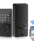 WiFi Keyless Entry Smart Lock With Touchscreen Keypad, Remote Unlock Via App, Bluetooth And WiFi Deadbolt, No Fuss Install Front Door Lock