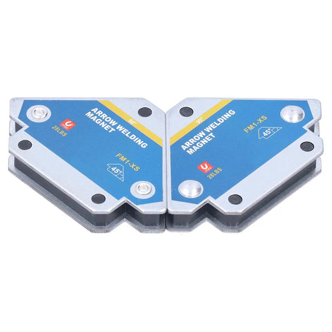 Beefed-Up Welding Magnetic Holder Set 28 lb Pull Ferrite Magnet Kit with angles for metal positioning.