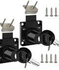 Heavy Duty Cabinet And Drawer Lock 2 Pack For Desks Mailboxes And Jewelry Boxes Built To Last Workhorse Lock with screws and keys