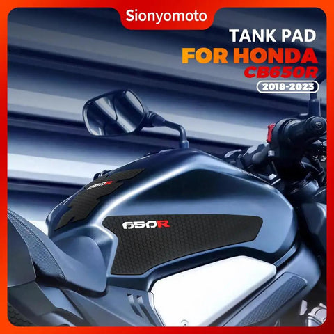 Grippy Fuel Tank Pad Protector Stickers Set For Honda CBR650R CB650R 2019 2020 2021 2022 2023 Black Anti Slip Tank Guard 3 Piece Decal Kit