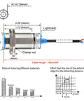 Ultra Reliable Shielded M30 Capacitive Proximity Sensor Switch LJC30A3 10 Z AY Detects Dielectric Objects diagram and dimensions