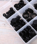 125 Piece Black Rubber Seal Ring Gasket Kit With Plastic Box For Faucets Hoses And Home And Automotive Appliances Heat Resistant Grommets Durable Seal Set For Faucets Windows Pumps Bearings And More Your Go To Sealing Solution, black rubber rings in plastic organizer