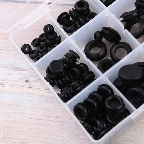 125 Piece Black Rubber Seal Ring Gasket Kit With Plastic Box For Faucets Hoses And Home And Automotive Appliances Heat Resistant Grommets Durable Seal Set For Faucets Windows Pumps Bearings And More Your Go To Sealing Solution, black rubber rings in plastic organizer