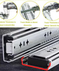 Heavy Duty Locking Drawer Slides 48 Inch Full Extension 1 Pair With Metal Ball Bearing, Locking Drawer Guides in focus