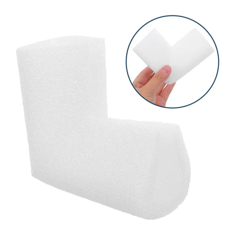 Epe Foam Corner Protectors Pack Of 12 White Lightweight Multi Purpose Edge Cushions shown in close-up view for furniture protection