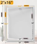 Heavy Duty Drywall Ceiling Access Panel 12 By 16 Inches with Reinforced Plastic Wall Door, front view, dimensions labeled