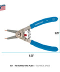 Snap Ring Pliers 927 Pro Grade For Internal And External Circlips Five Tip Set Ultra Versatile Three Eighths To Two Inch Ring