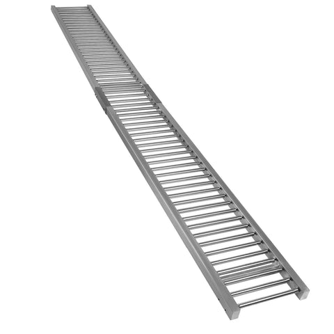 Heavy Duty Unpowered Roller Conveyor With Stainless Steel Frame For Warehouse Loading And Unloading Heavy Boxes Up To 440 Lbs.