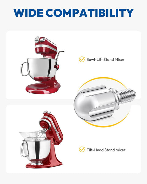 Attachment Thumb Screw For Stand Mixer Attachments Upgraded 6061 Aluminum 1.65 Inch Long Chrome Finish Replacement Part