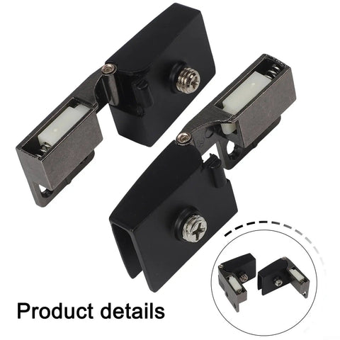 Self Closing Glass Door Hinge For 3 To 5 Mm Frameless Panels No Drill Installation Clamp Zinc Alloy Automatic Closing Hardware