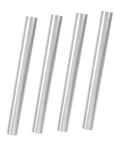Four aluminum tubes from the 16 Piece Aluminum Tent Pole Repair Tube Connector Kit For Snappy Pole Fixes And Lightweight Camping Accessory For Dome Cabin Tents Perfect For Camping Trips And Easy Assembly.
