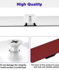 Dishwasher Mounting Bracket Kit For Granite And Solid Surface Counters, showing adhesive back and metal screw detail, 2 pack.