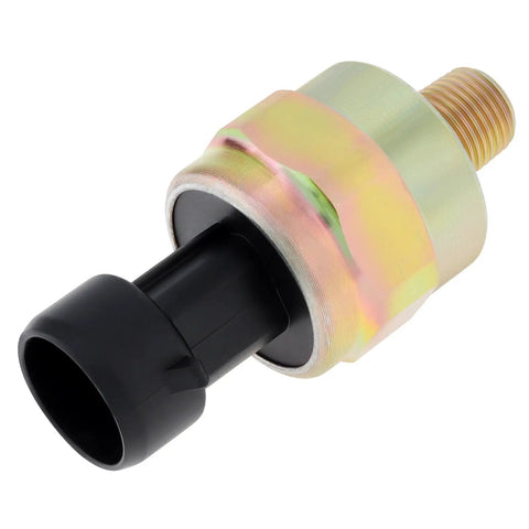One Eighth NPT Oil Fuel Pressure Sensor Transducer 0 To 100 Psi With Harness Kit Heavy Duty Stainless Steel 316 shown from side view