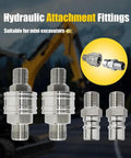 M16 M14 Quick Connect Adapter Kit For Mini Excavator Straight Through Unvalved Coupler Fits Thumb Tilt Bucket Tool Pro Setup