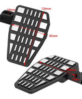 CNC Aluminum Front Foot Pegs For Rebel 1100 Motorcycle with Wide Footrests showing dimensions of adjustable mount kit.