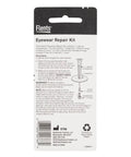 Back view of Flents Eyeglass Repair Kit package with instructions, including small screwdriver, screws, and magnifying glass included.
