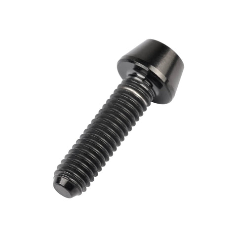 Beefy Titanium M4 Bike Bolt Pack Of Six With Tapered Hex Heads DIN912 0.7mm Pitch 3mm Drive 7mm Head Black Gr5 6Al 4V For Road And Mountain Bikes