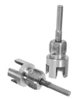 Gatuida 2pc Dual Function Pipe Threader Tool Set For Pvc And Plastic Pipes, carbon steel die taps for quick threading.
