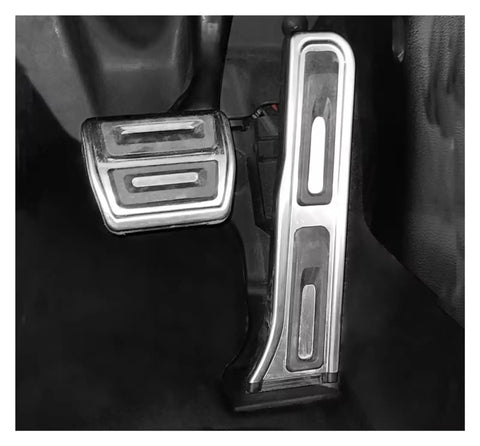 Super Grippy Anti Slip Clutch Pedal Pads With Thick Rubber Covers For Vw Passat B7 Touran Scirocco installed on driver side pedals.