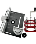 Pro Grade Aluminum Router Table Insert Plate With Slick Dial Up Lift Kit Compatible With 65MM Motor Woodworking Bench Flip Board detail view.