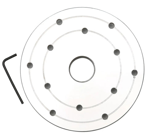 6 Inch Wood Lathe Face Plate Alloy Steel Built Tough For 1-1/4 X 8 TPI Spindle, featuring circular design with L-shaped tool