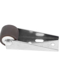 Heavy Duty Sliding Door Bottom Roller Wheels With Thick TPE Rubber Casters For Ultra Smooth And Dead Silent Glide On Wood Barn Doors Cabinet Slides Brown Replacement Hardware with a steel bracket.