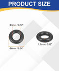 50 Pack Nitrile Rubber O Rings 6mm OD 3mm ID 1.5mm Wide Buna N Seals For Car Auto Plumbing Faucets Gas And Air Lines Waterproof Oil Resistant Replacement Gaskets, size diagram