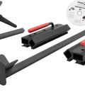 Professional Grinding Jig Kit For The Woodshop Shed Featuring A Twenty Seven Inch V Arm Twin Platform Bases and Snappy Quick Release Handles. Tools and clamps ideal for sharpening.