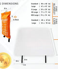 Heavy Duty Fire Blanket 1500F CE Certified 500GSM Fiberglass 0.5mm Thick 2 Pack 40x40 Inches with storage bag dimensions