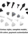 Cool Silent T-Plug Silicone Rubber Stopper Kit For Door Gaskets And Hole Plugs, White muffler eyelets, assorted sizes