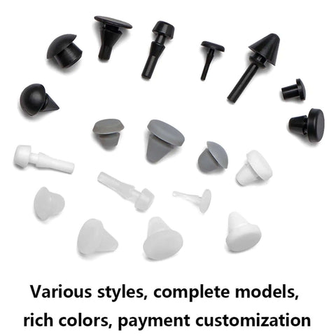 Cool Silent T-Plug Silicone Rubber Stopper Kit For Door Gaskets And Hole Plugs, White muffler eyelets, assorted sizes