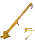 Professional Forklift Jib Boom Crane With 0 To 75 Degree Tilt And 2 Ton 4400 Lb Capacity showing adjustable boom and hook.