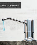 Built In Kitchen Soap Dispenser For Sink In Stainless Steel With Brushed Nickel Finish, Durable Pump Replacement showing soap droplet